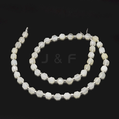 Grade A Natural White Moonstone Beads Strands G-O201B-40-1