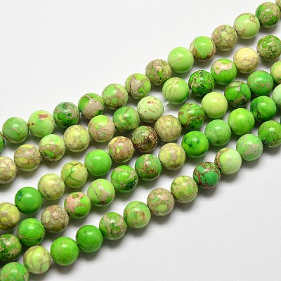 Natural Imperial Jasper Beads Strands G-I122-10mm-01-1