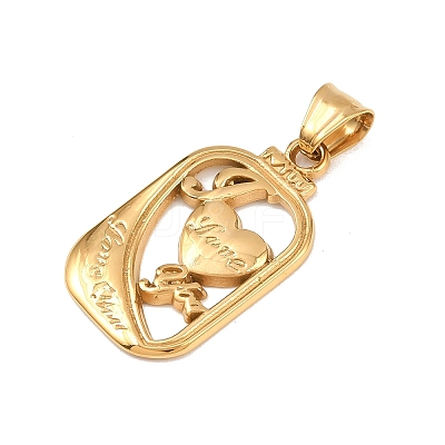 Hand Polished 304 Stainless Steel Pendants Ion Plating(IP) LS-STAS-K316-05G-1