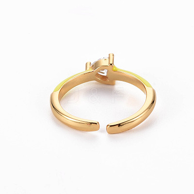 Brass Enamel Cuff Rings RJEW-T016-31J-NF-1