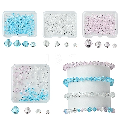 120Pcs 4 Styles Imitation Austrian Crystal Beads SWAR-YW0001-03-1