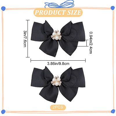 Polyester Bowknot Shoe Decorations FIND-WH0002-18A-1