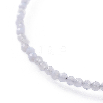 Natural Light Blue Agate Bead Bracelets BJEW-JB04555-03-1
