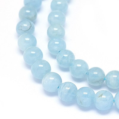 Natural Aquamarine Beads Strands G-F602-05-6mm-1