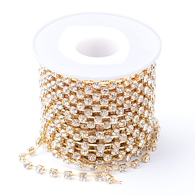 Iron Rhinestone Strass Chains CHC-T002-SS10-01C-1-1