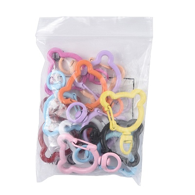 14Pcs Spray Painted Eco-Friendly Alloy Swivel Snap Hook Clasps FIND-FS0004-59-1