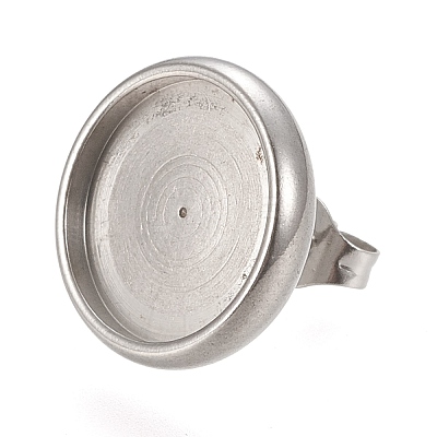 Non-Tarnish 304 Stainless Steel Stud Earring Settings X-STAS-K202-05E-P-1