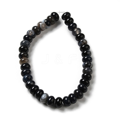 Natural Black Agate Beads Strands G-H295-C03-06-1