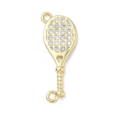 Brass Micro Pave Clear Cubic Zirconia Pendants KK-I476-08G-1