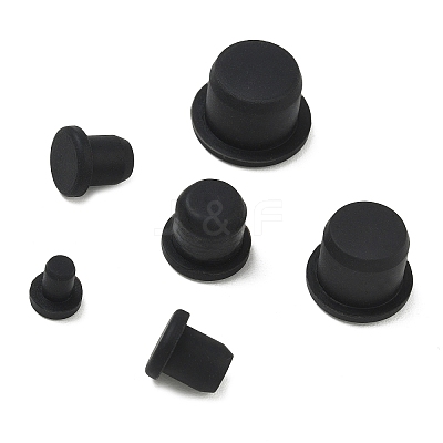 50Pcs 5 Styles Silicone Hole Plugs AJEW-GF0011-62E-1