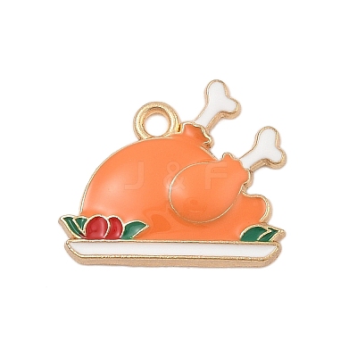 Thanksgiving Day Alloy Enamel Pendants FIND-Z064-03G-1