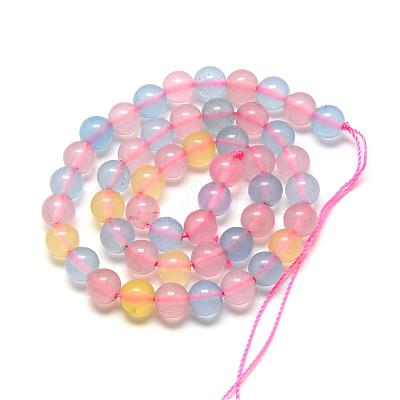 Natural Chalcedony Bead Strands G-R342-6mm-20-1