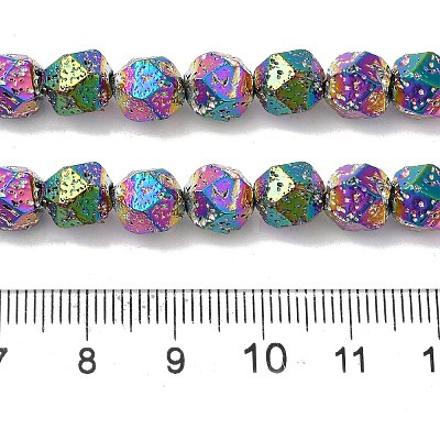 Blaking Painted Natural Lava Rock Beads Strands G-B086-A01-01B-1