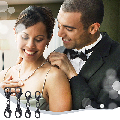50Pcs 2 Styles Alloy Double Lobster Claw Clasps FIND-NB0004-74-1