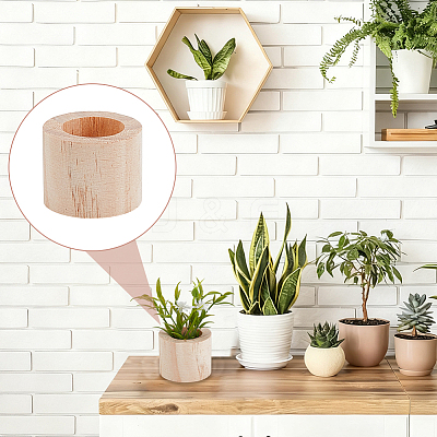 Solid Wood Candlestick DIY-WH0899-594-1