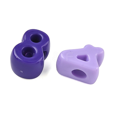 Opaque Acrylic European Beads OACR-Z037-13-1