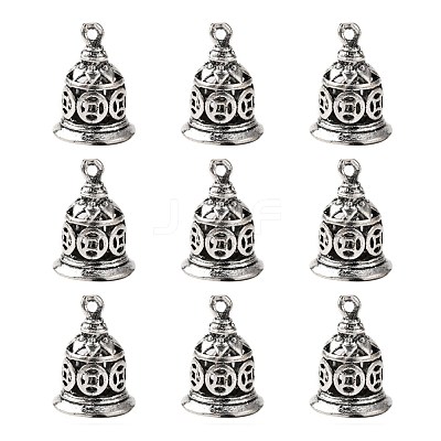 Brass Bell Pendants KK-I257-AS-1