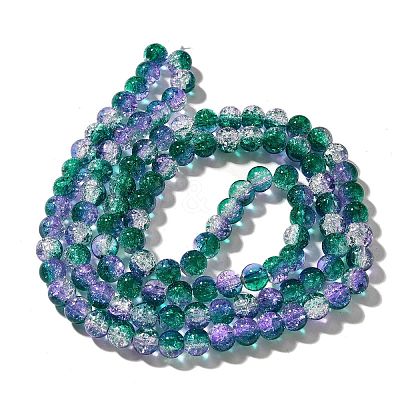 Crackle Glass Beads Strands CCG-C002-8mm-03-1
