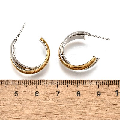 304 Stainless Steel Stud Earrings X-EJEW-O066-03M-1