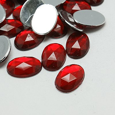 Imitation Taiwan Acrylic Rhinestone Cabochons GACR-A008-18x25mm-34-1