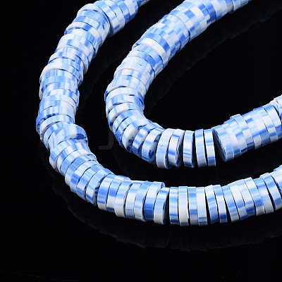 Handmade Polymer Clay Beads Strands CLAY-R089-6mm-168-1