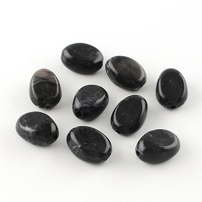 Oval Imitation Gemstone Acrylic Beads X-OACR-R052-01-1