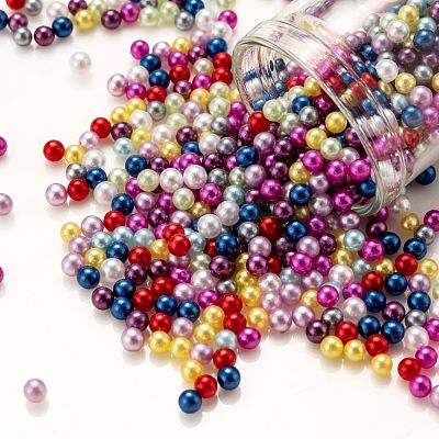 Imitation Pearl Acrylic Beads OACR-S011-3mm-M-1