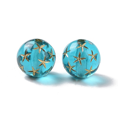 Transparent Acrylic Beads X-OACR-E015-19-1