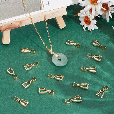 50Pcs Brass Pinch Bails KK-UN0005-32-1