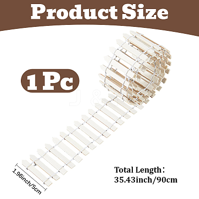 1Pc Wood Fence Ornaments WOOD-CN0001-28A-1