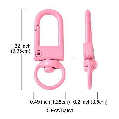 Spray Painted Eco-Friendly Alloy Swivel Snap Hooks Clasps PALLOY-YW0001-27-1