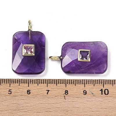 Natural Amethyst Pendants G-I391-03G-10-1