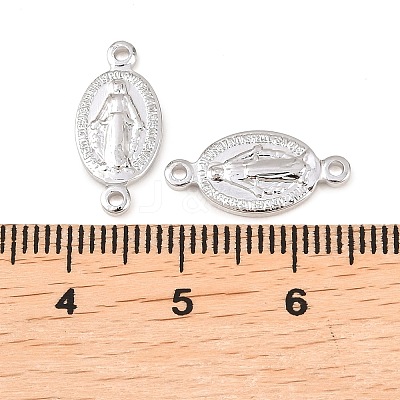 Brass Oval with Virgin Connector Charm KK-Z146-31P-1