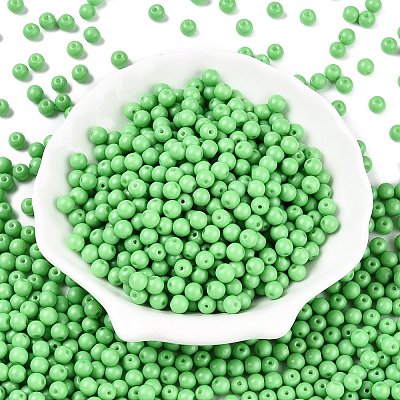 Opaque Baking Paint Glass Beads DGLA-T004-02P-1