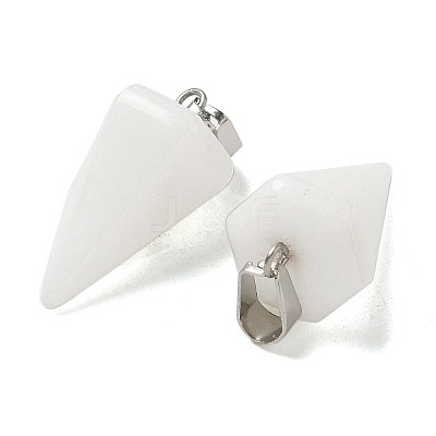 Natural White Jade Pendants G-B127-13P-05-1