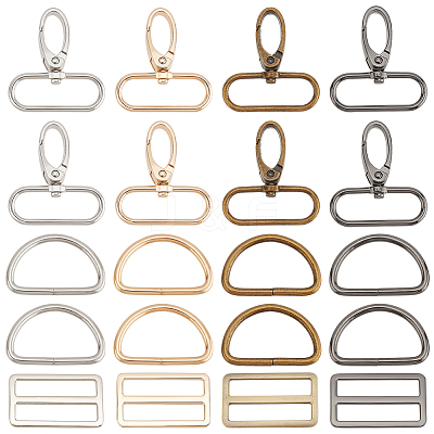 20Pcs 12 Styles Iron D Ring DIY-PH0028-86-1