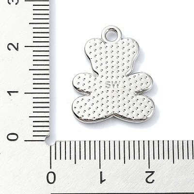Rack Plating Alloy with Rhinestone Pendants FIND-Z051-06P-02-1