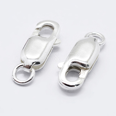 925 Sterling Silver Lobster Claw Clasps STER-K167-075D-S-1