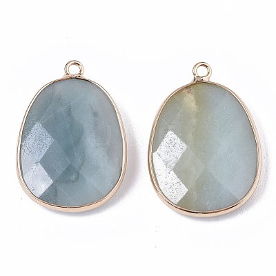 Natural Amazonite Pendants G-T131-08C-1