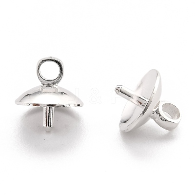 Brass Cup Pearl Peg Bails Pin Pendants KK-H759-29D-S-1