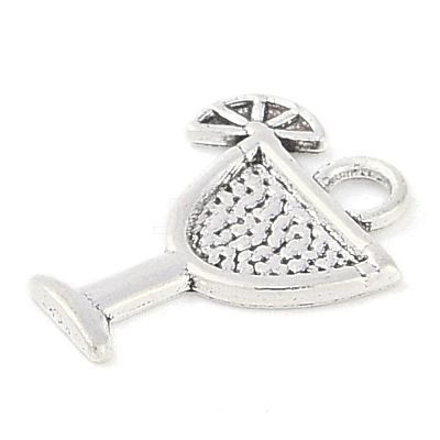 Tibetan Style Cocktail Glass Alloy Pendants TIBEP-Q054-03AS-RS-1