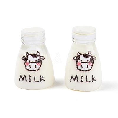 Printed Opaque Resin Milk Figurine Display Decorations RESI-N051-11B-1