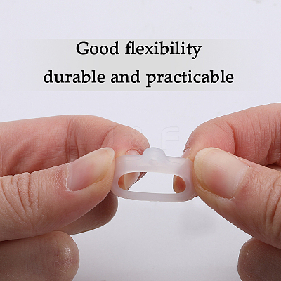60Pcs 2 Style Silicone Pendant SIL-GF0001-43D-1