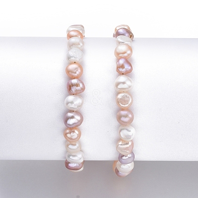 Natural Freshwater Pearl Beaded Bracelets Sets BJEW-JB05122-1