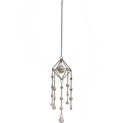 Glass Round Pendant Decoration PW-WG12254-01-1
