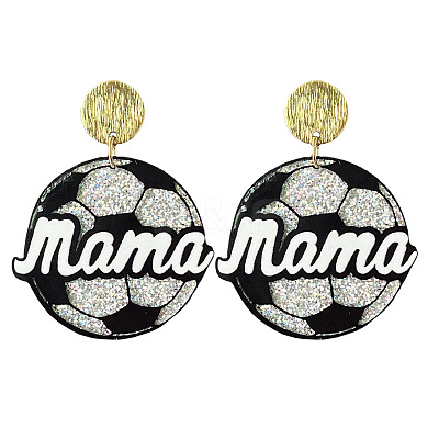 Mother's Day Acrylic Dangle Stud Earrings WG8B487-02-1
