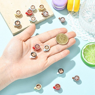 15Pcs 5 Colors Baking Paint Alloy Pendants FIND-CJ0005-89-1