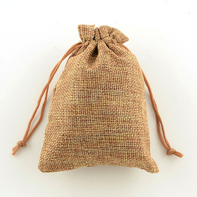 Polyester Imitation Burlap Packing Pouches Drawstring Bags LS-X-ABAG-R004-14x10cm-03-1