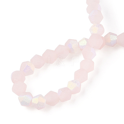 Imitation Jade Bicone Frosted Glass Bead Strands EGLA-A039-J2mm-MB07-1