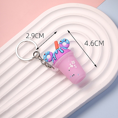 Milk Tea PVC Bag Keychain PW-WG2786B-02-1